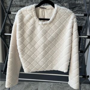 Zara Ivory Quilted Jacket